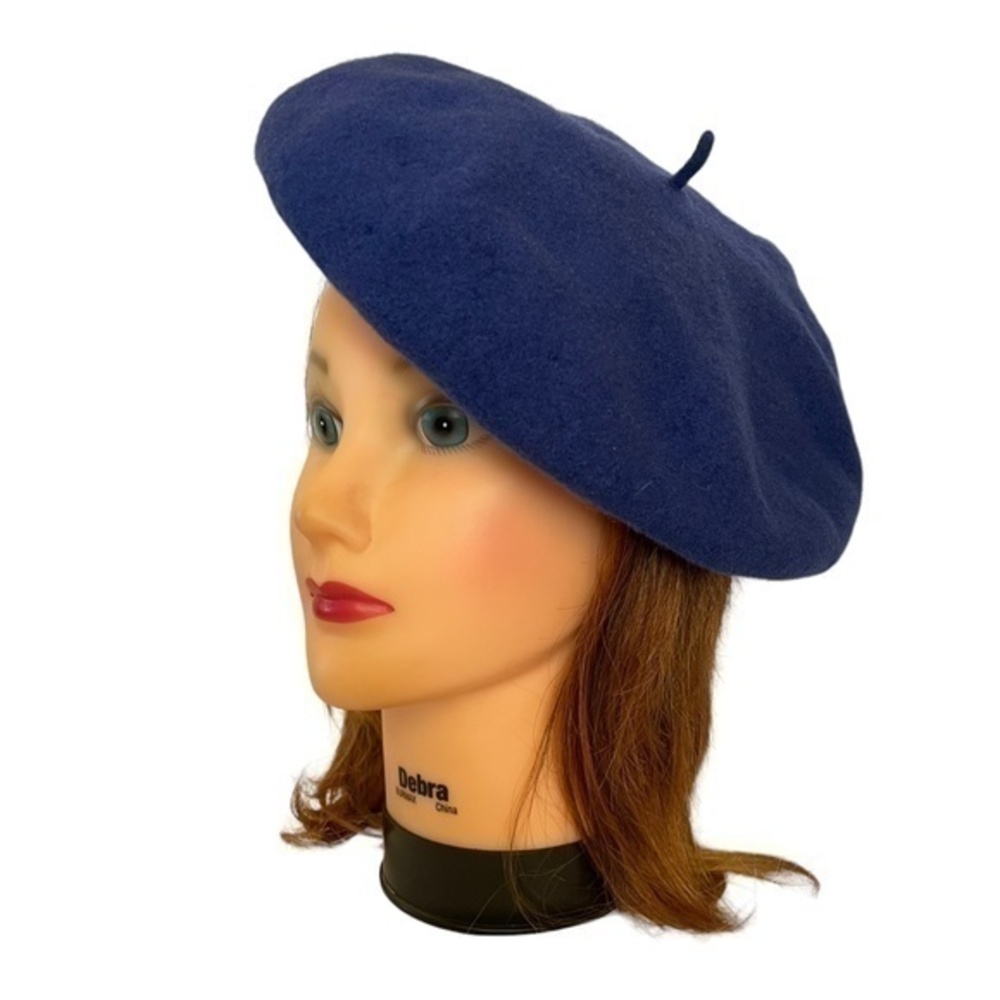 Vintage Aris Blue Lambswool Beret